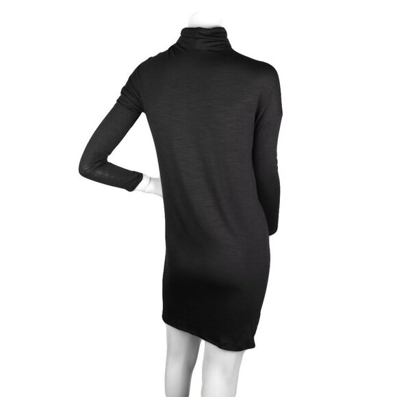 Antistar Turtleneck Dress Short Stretch Lightweight Long Sleeve Black XS NEW - Picture 2 of 5